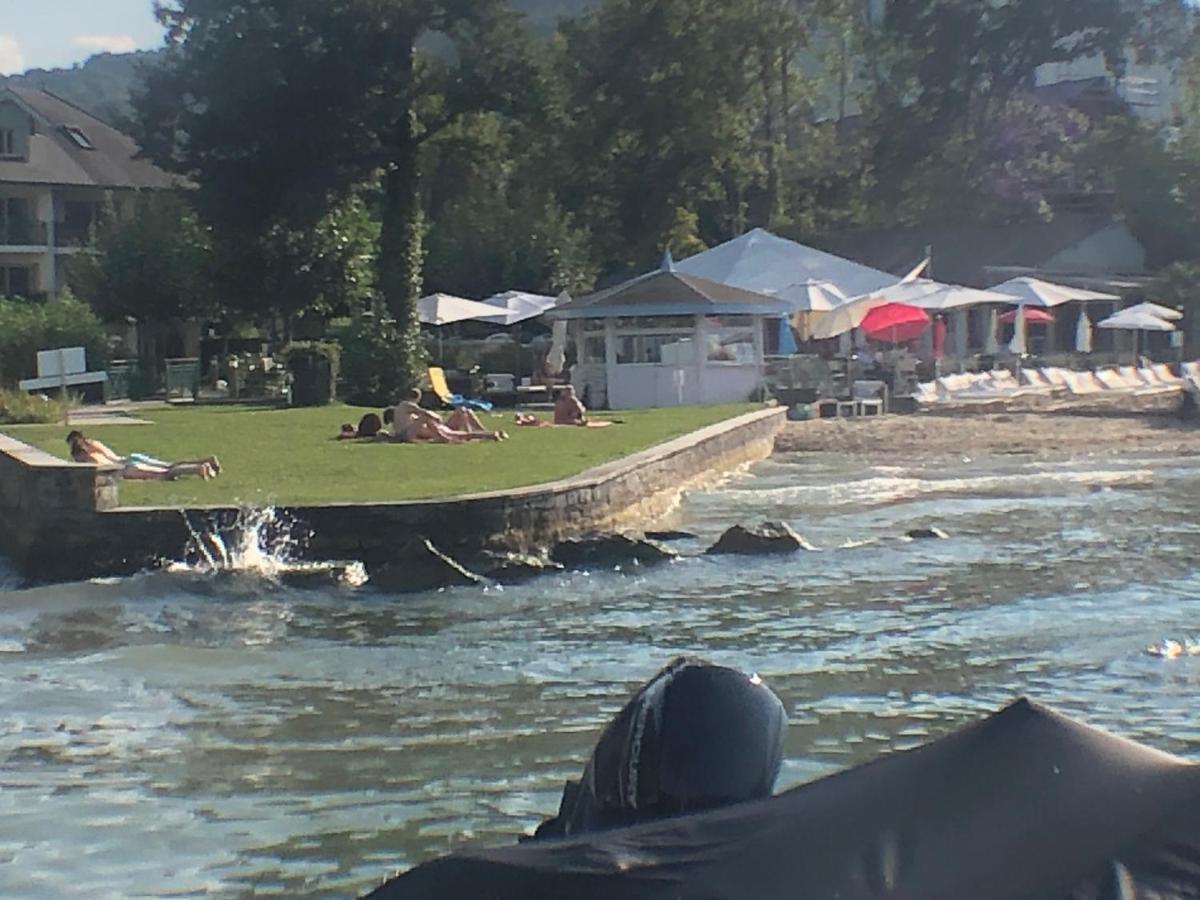 Studio Les Pieds Dans L'Eau Au Bord Du Lac D'Annecy Duingt Eksteriør bilde