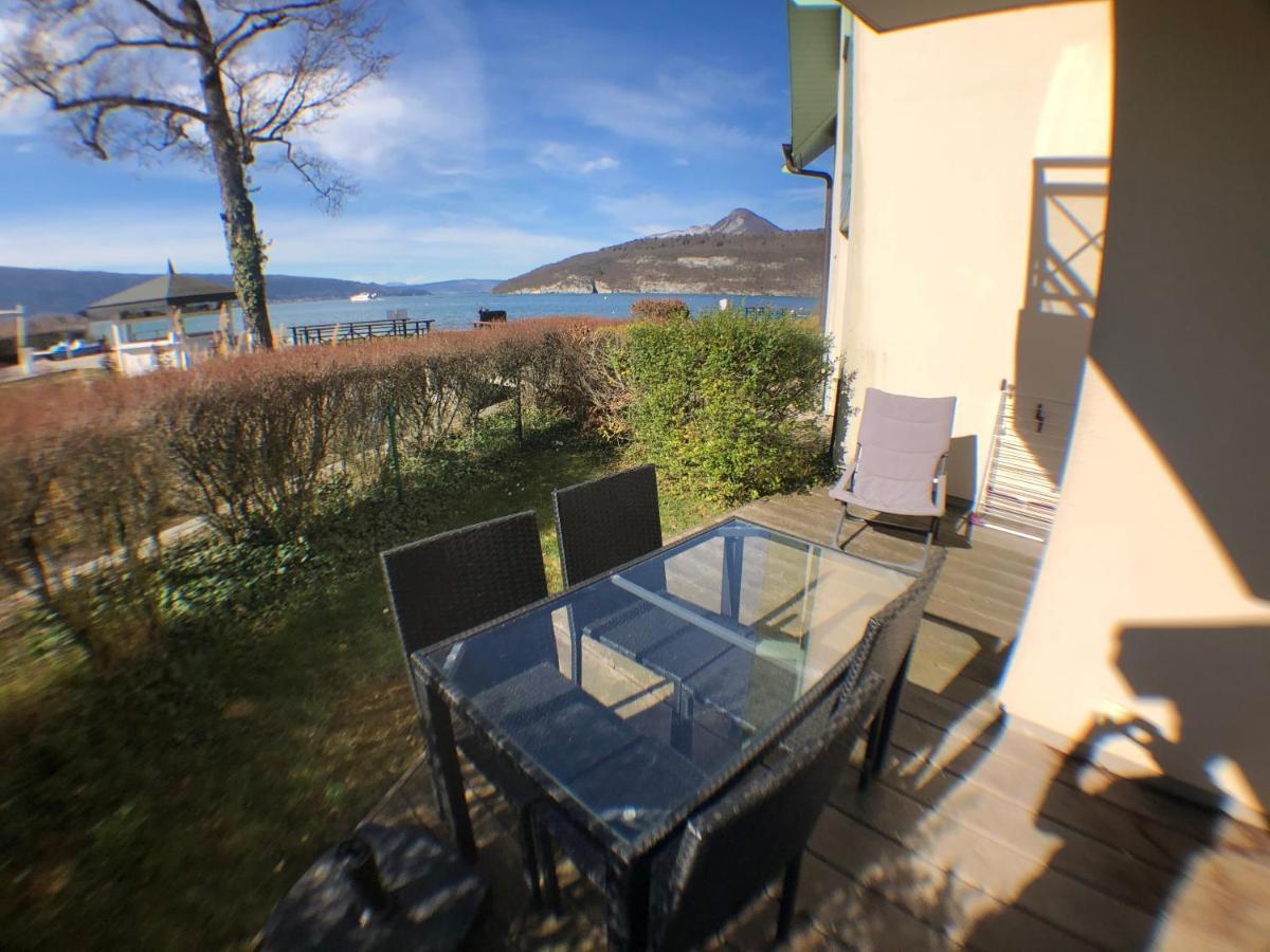 Studio Les Pieds Dans L'Eau Au Bord Du Lac D'Annecy Duingt Eksteriør bilde